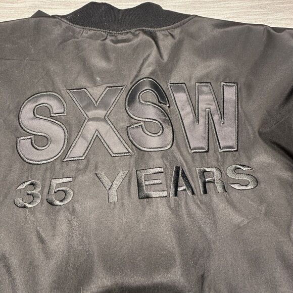Strata Black SXSW Austin TX 35 Years Staff Snap Lightweight Jacket Size XL NWT - Picture 7 of 7